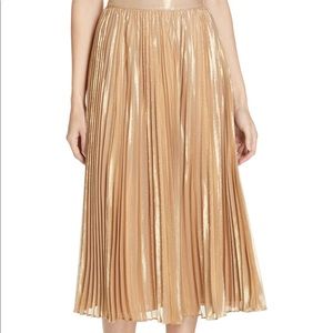 Kate Spade Metallic Pleated Skirt